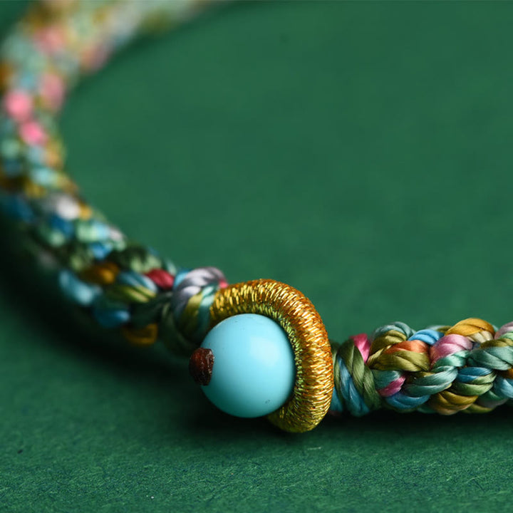 Buddha Stones Colorful Rope Luck Handcrafted Braided Child Adult Bracelet - image 6