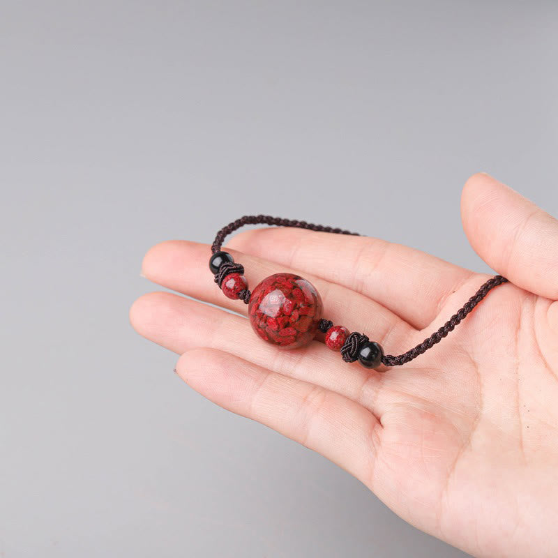 Buddha Stones Natural Cinnabar Stones Bead Blessing Necklace Pendant - image 6