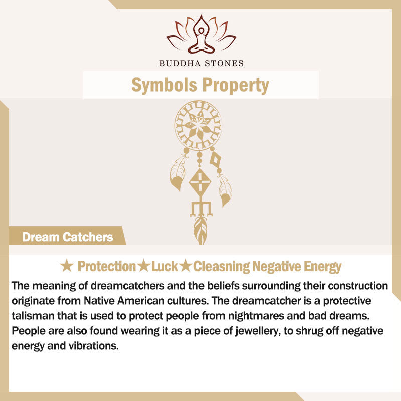 Buddha Stones Glass Bead Dream Catcher Protection Charm Bracelet - image 6