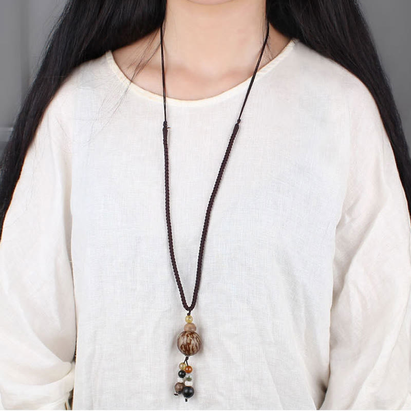 Buddha Stones Bodhi Seed Lotus Wisdom Harmony Necklace Pendant - image 10