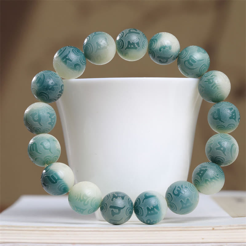 Buddha Stones Bodhi Seed Om Mani Padme Hum Engraved Keep Away Evil Spirits Bracelet - image 7