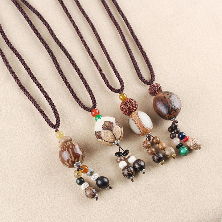 Buddha Stones Bodhi Seed Lotus Wisdom Harmony Necklace Pendant - image 0