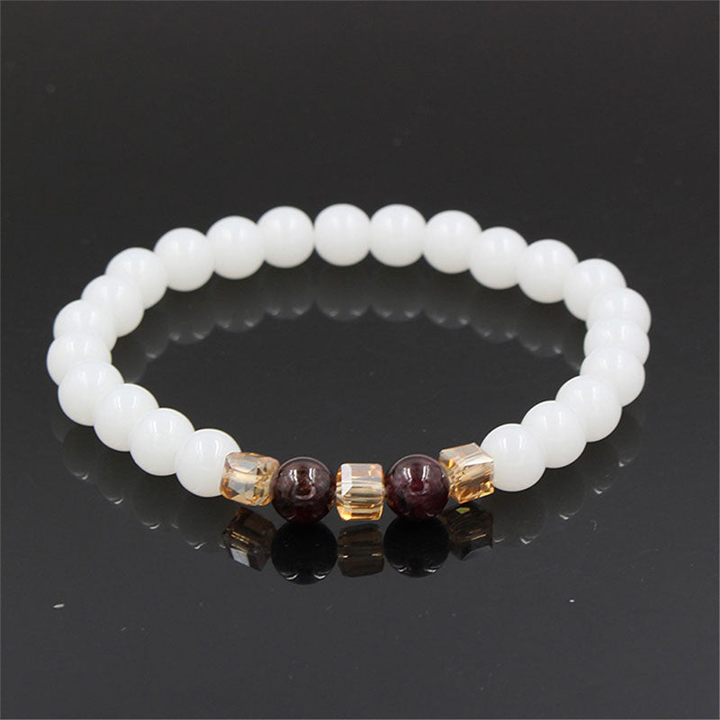 Buddha Stones Natural White Jade Protection Bracelet - image 5