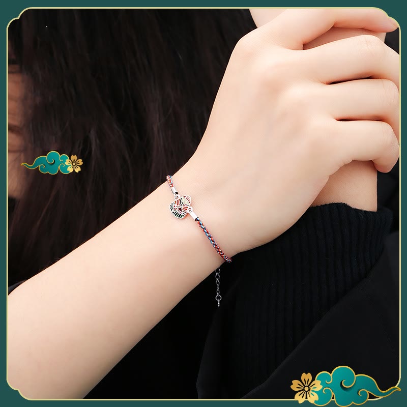 Buddha Stones 925 Sterling Silver Zongzi Pattern Luck Multicolored Handcrafted Bracelet - image 5