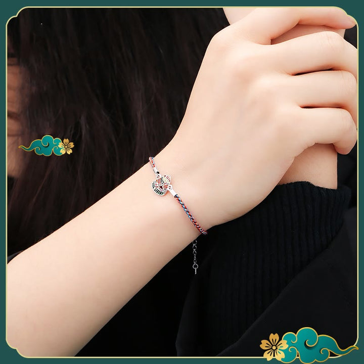 Buddha Stones 925 Sterling Silver Zongzi Pattern Luck Multicolored Handcrafted Bracelet - image 5