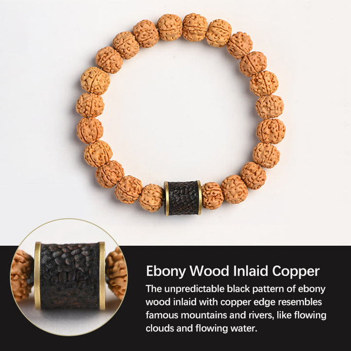 Buddha Stones Tibet Rudraksha Bodhi Seed Wealth Auspiciousness Bracelet - image 25