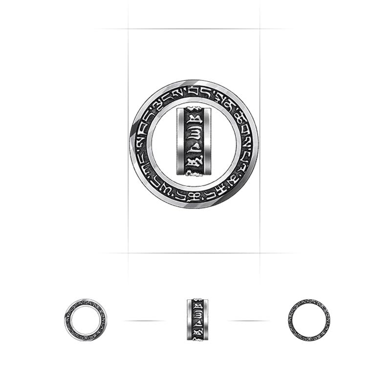 Buddha Stones Tibetan Om Mani Padme Hum Carved Peace Purity Chain Necklace Pendant - image 15