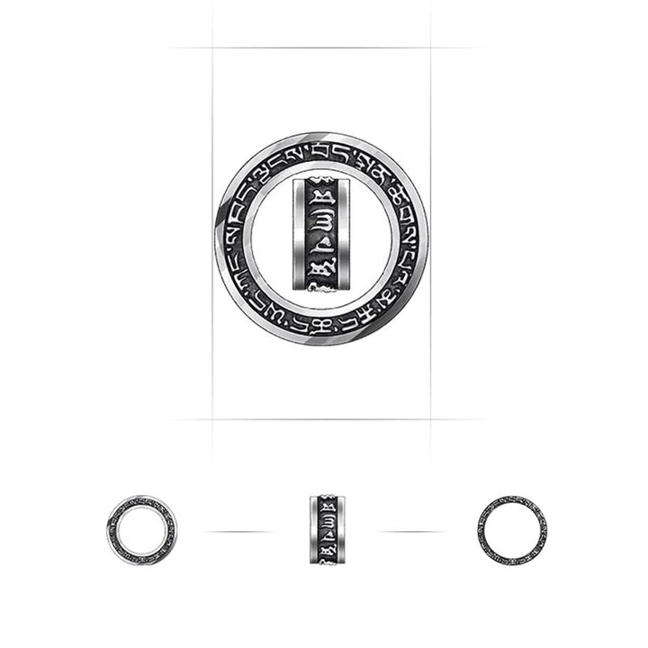 Buddha Stones Tibetan Om Mani Padme Hum Carved Peace Purity Chain Necklace Pendant - image 15