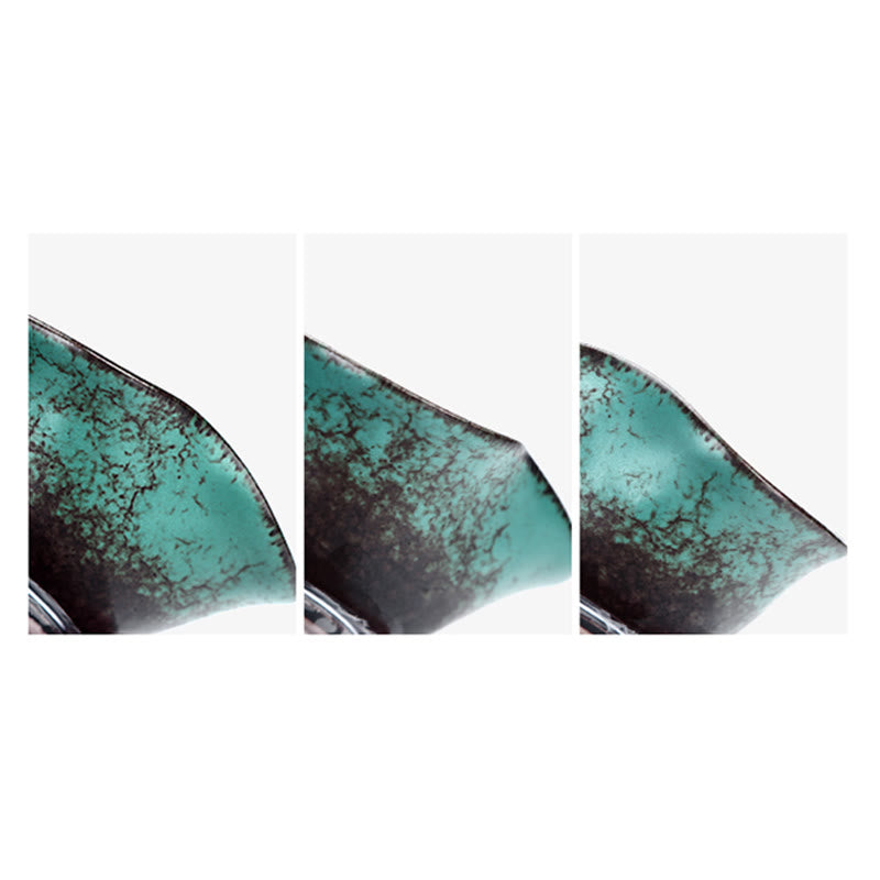 Buddha Stones Retro Green Glaze Ceramic Gaiwan Sancai Teacup Kung Fu Tea Cup And Saucer With Lid - image 9