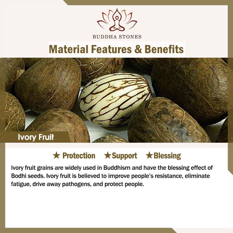 Buddha Stones Ivory Fruit Om Mani Padme Hum Engraved Protection Necklace Pendant - image 9