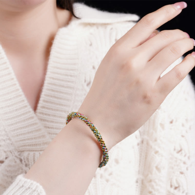 Buddha Stones Colorful Rope Luck Handcrafted Braided Child Adult Bracelet - image 7