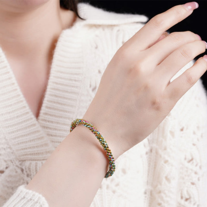 Buddha Stones Colorful Rope Luck Handcrafted Braided Child Adult Bracelet - image 7