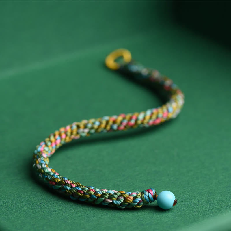 Buddha Stones Colorful Rope Luck Handcrafted Braided Child Adult Bracelet - image 4