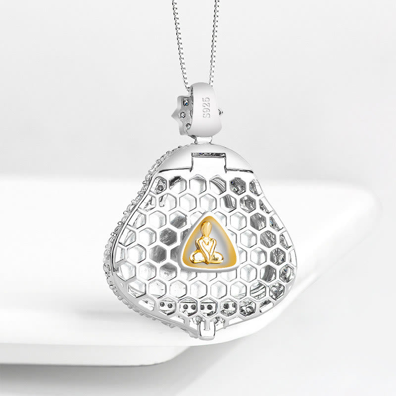 Buddha Stones 925 Sterling Silver Laughing Buddha Natural Jade Luck Abundance Chain Necklace Pendant - image 2