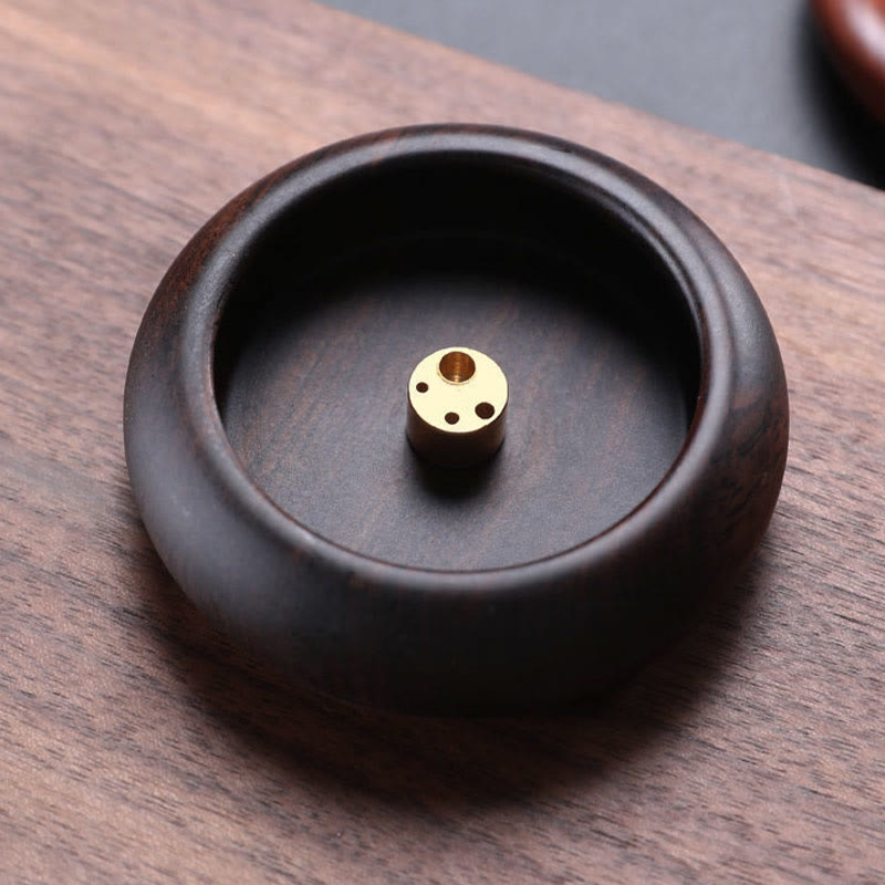 Buddha Stones Mini Ebony Wood Rosewood Meditation Healing Stick Incense Burner Decoration - image 3
