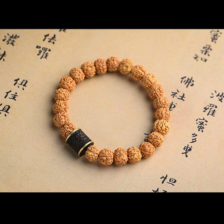 Buddha Stones Tibet Rudraksha Bodhi Seed Wealth Auspiciousness Bracelet - image 24