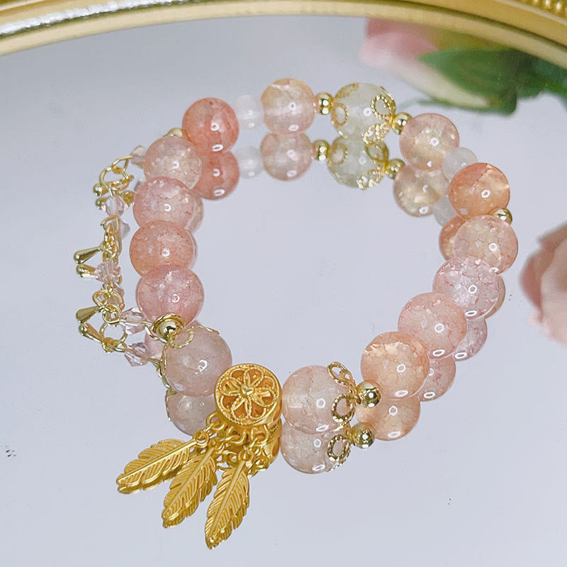 Buddha Stones Glass Bead Dream Catcher Protection Charm Bracelet - image 3