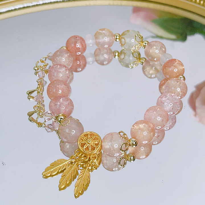 Buddha Stones Glass Bead Dream Catcher Protection Charm Bracelet - image 3