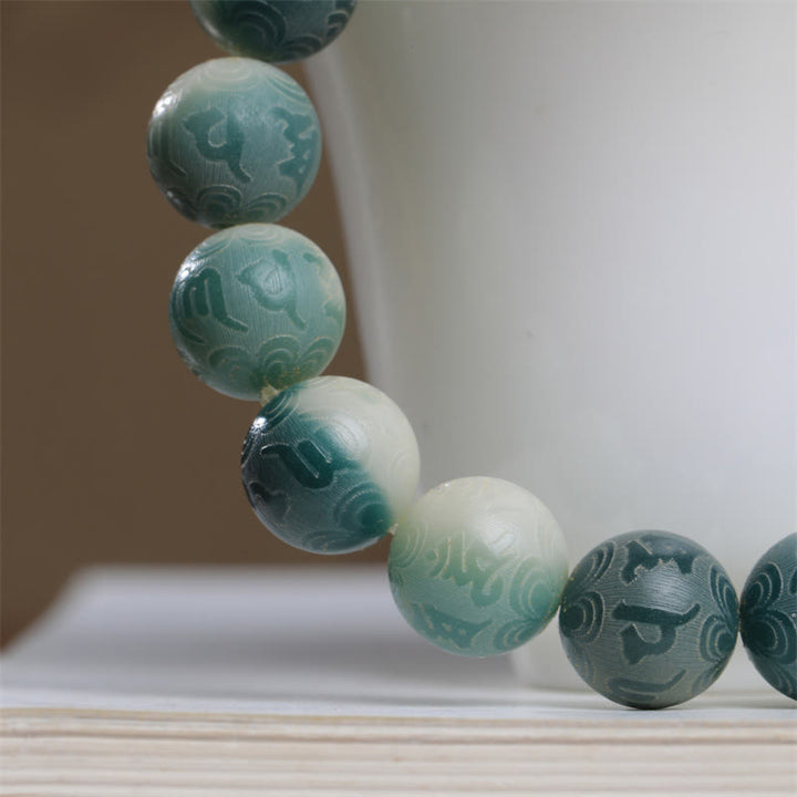 Buddha Stones Bodhi Seed Om Mani Padme Hum Engraved Keep Away Evil Spirits Bracelet - image 9