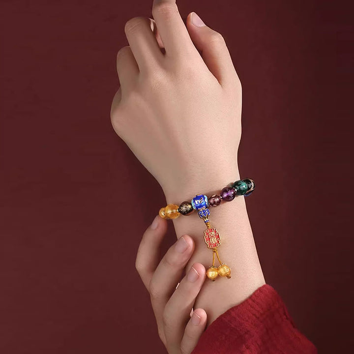 Buddha Stones Tibetan Colorful Incense Ash Liuli Glass Bead Om Mani Padme Hum Dorje Vajra 18 Beads Wrist Mala - image 7