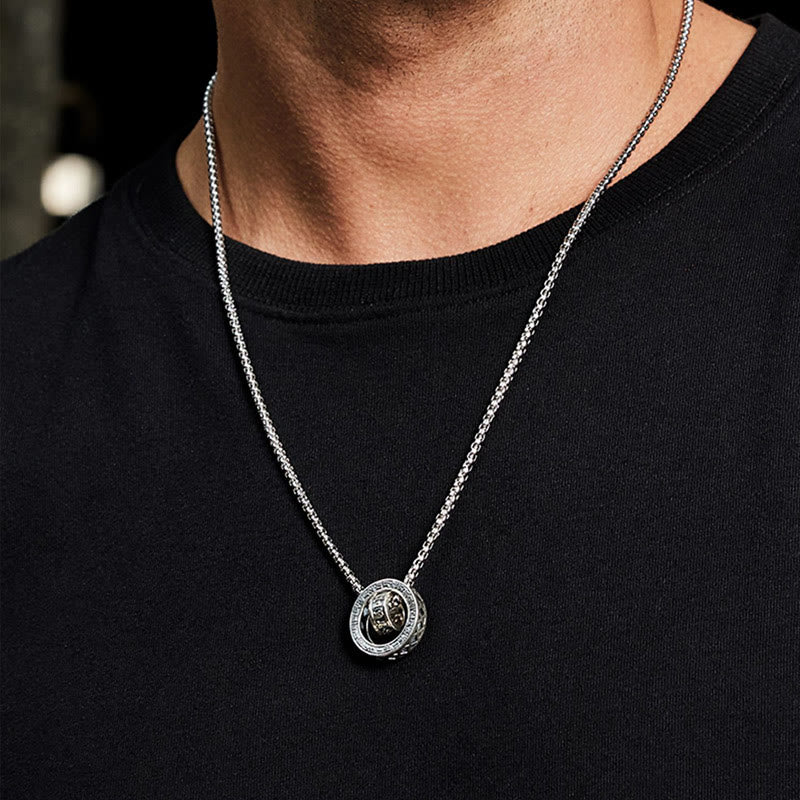 Buddha Stones Tibetan Om Mani Padme Hum Carved Peace Purity Chain Necklace Pendant - image 10