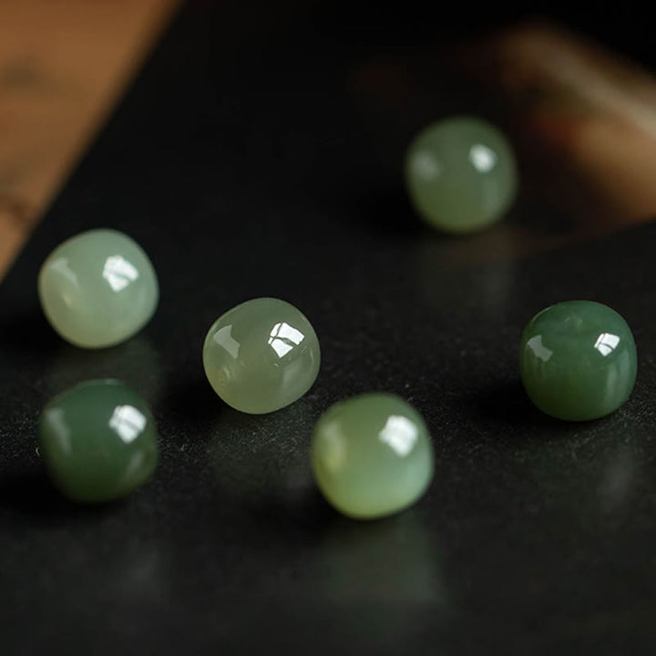 Buddha Stones Natural Cinnabar Chinese Zodiac Hetian Jade Fu Character Luck Rope Bracelet - image 24