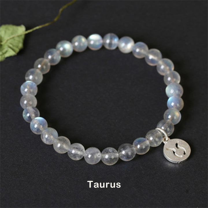 12 Constellations of the Zodiac Moonstone Charming Bracelet - Taurus - image 7
