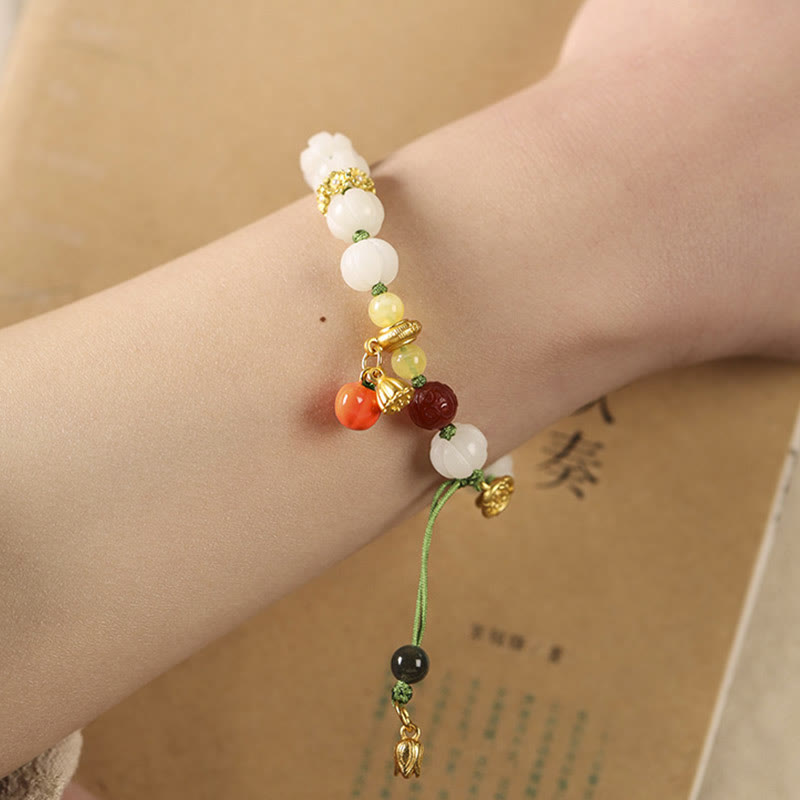 Buddha Stones Natural Bodhi Seed Lotus Pumpkin Bead Peace Harmony Bracelet - image 10