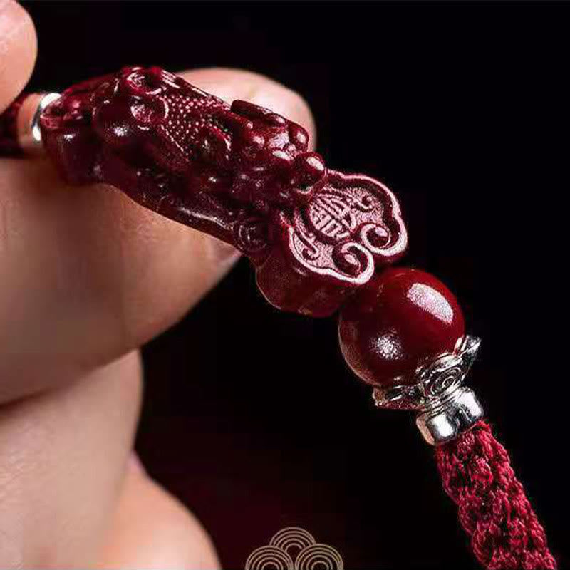 Buddha Stones Handcrafted PiXiu Cinnabar Wealth Luck Braided Bracelet - image 19