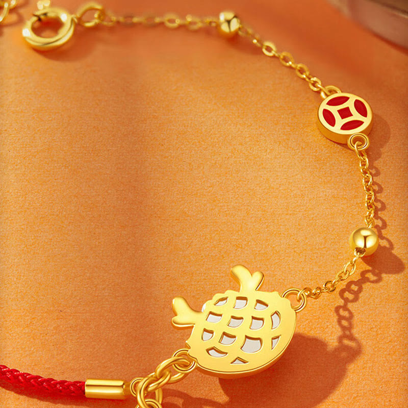 Buddha Stones 925 Sterling Silver Year Of The Dragon Hetian White Jade Chinese Steamed Bun Dragon Design Fortune Blessing Bracelet - image 12