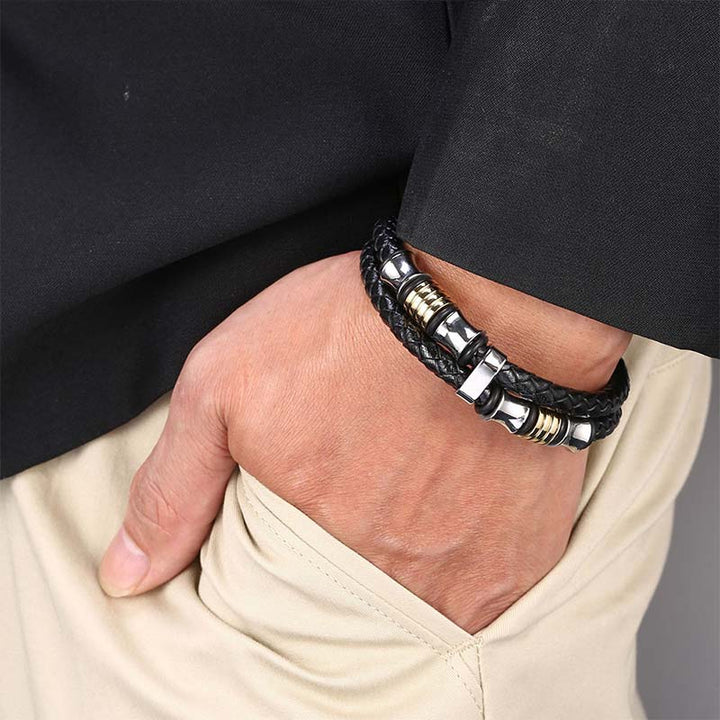 Buddha Stones Layered Leather Weave Fortune Bracelet - image 13