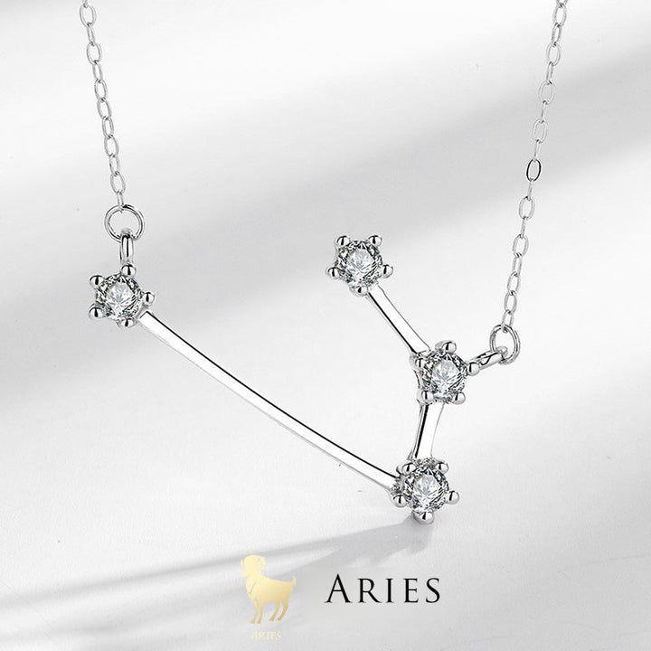 Buddha Stones 925 Sterling Silver 12 Constellations of the Zodiac Astrology Blessing Necklace Pendant - Aries - image 19