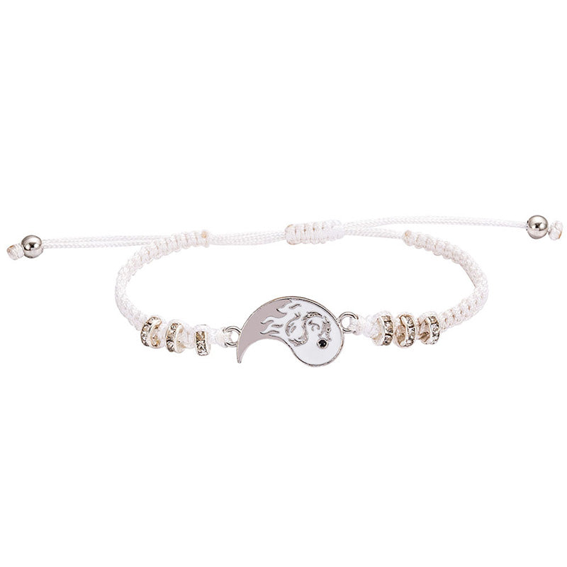 Buddha Stones 2pcs Yin Yang Dragon Couple Bracelet - image 2
