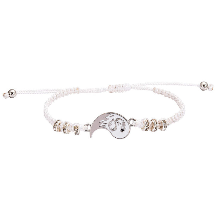 Buddha Stones 2pcs Yin Yang Dragon Couple Bracelet - image 2