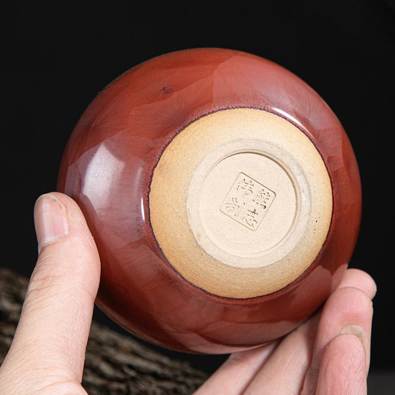 Buddha Stones Handmade Chinese Jianzhan Lotus Design Ceramic Teacup Kung Fu Tea Cup - image 5