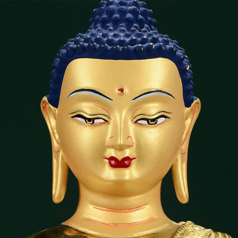 Buddha Shakyamuni Figurine Enlightenment Copper Statue Home Offering Decoration - image 12