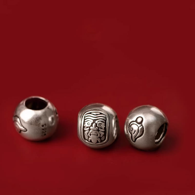 Buddha Stones 925 Sterling Silver Tibetan Zakiram Goddess of Wealth Luck Rope Bracelet - image 5