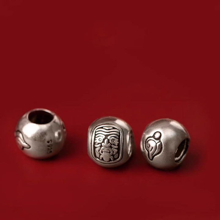 Buddha Stones 925 Sterling Silver Tibetan Zakiram Goddess of Wealth Luck Rope Bracelet - image 5