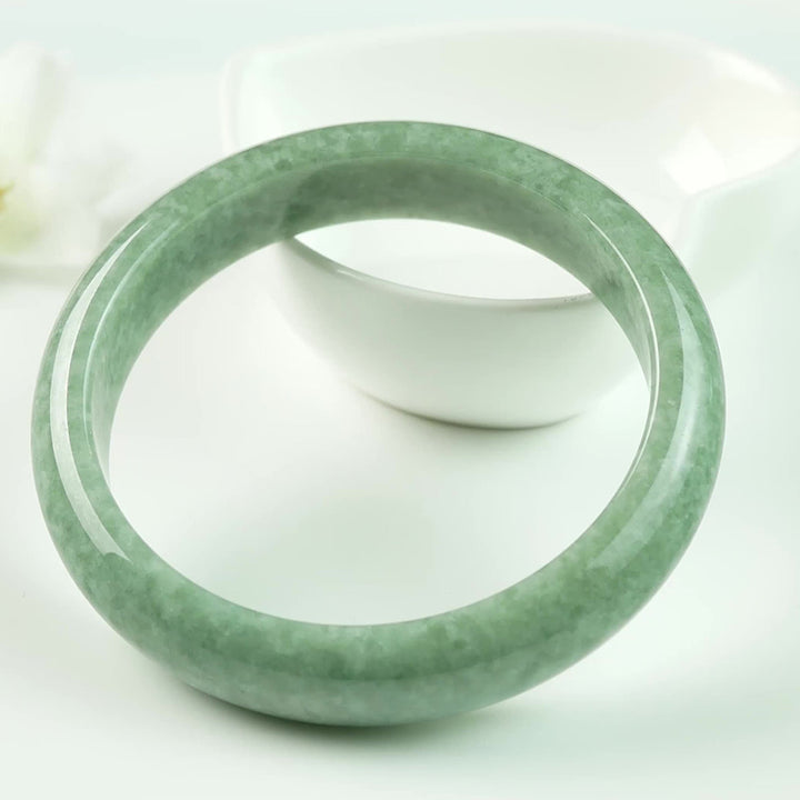 Buddha Stones Natural Jade Luck Wealth Bangle Bracelet - image 6