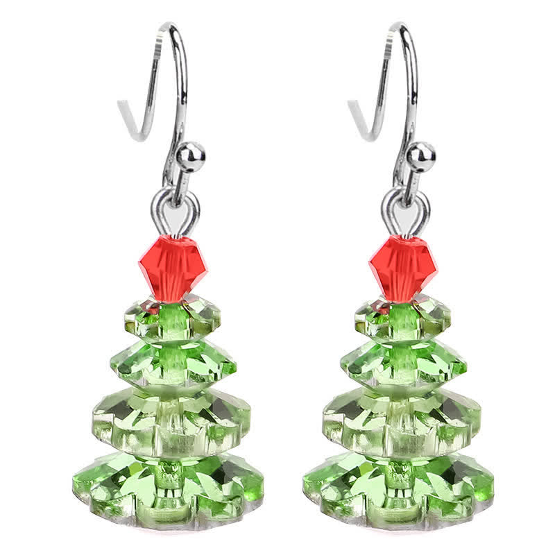 Various Crystals Christmas Tree Amethyst Peace Healing Drop Earrings - image 4