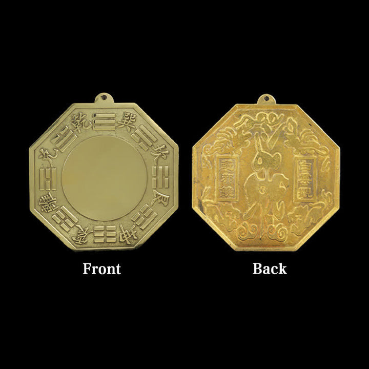 Buddha Stones Feng Shui Bagua Map Copper Balance Energy Map - Concave Mirror - 30cm - image 14