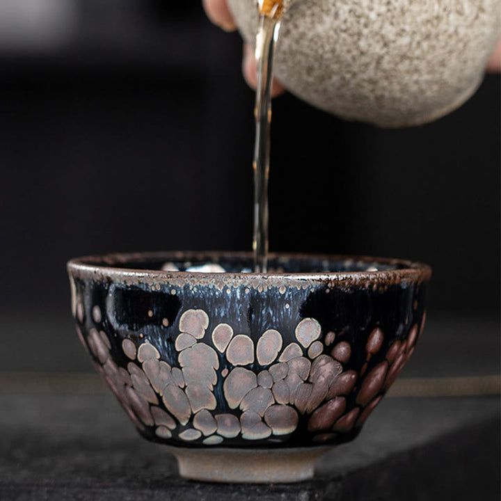 Buddha Stones Handmade Cherry Blossoms Sakura Design Chinese Jianzhan Ceramic Teacup Kung Fu Tea Cup - image 4