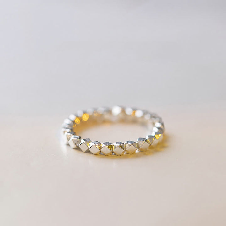 Buddha Stones 925 Sterling Silver Beaded Blessing Ring - image 7