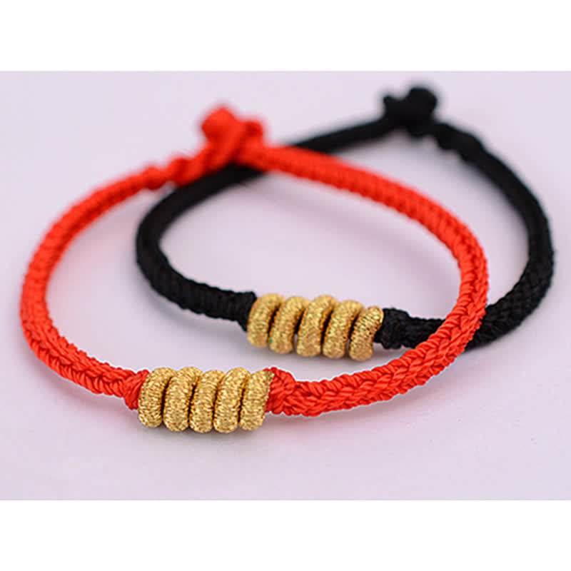 Buddha Stones Handmade Simple Design Chinese Knotting Luck Strength Braid String Bracelet - image 10