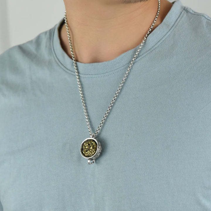 Buddha Stones Treasure Bowl Copper Coin Ingots Wealth Necklace Pendant - image 6