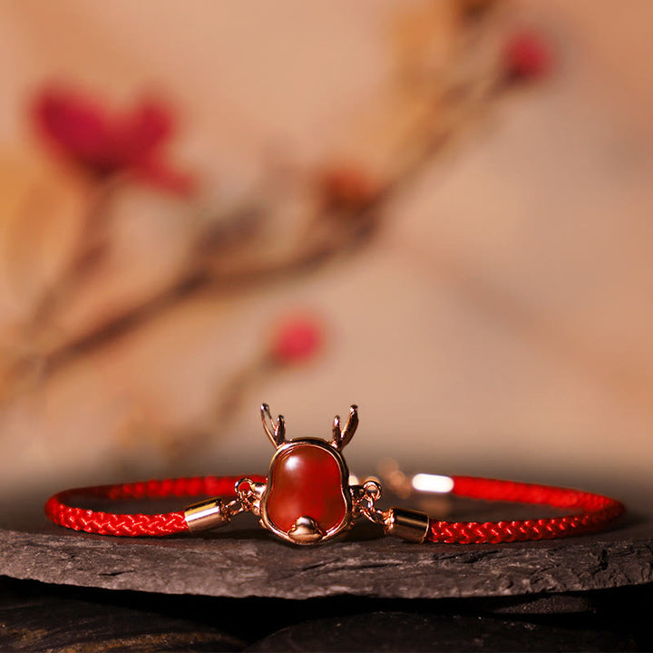 ❗❗❗A Flash Sale- Buddha Stones 925 Sterling Silver Year of the Dragon Natural Red Agate Dragon Attract Fortune Fu Character Strength Bracelet Necklace Pendant Earrings - image 1