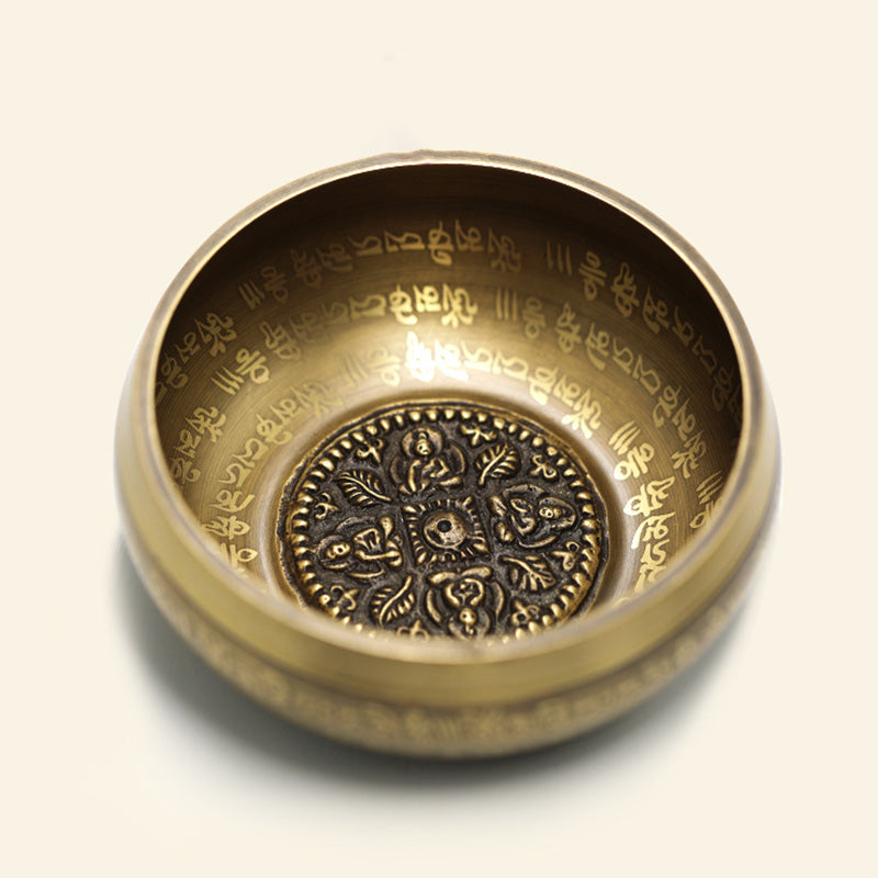 Buddha Stones Tibetan Sound Bowl Handcrafted for Yoga Mindfulness and Meditation Singing Bowl Set - image 14