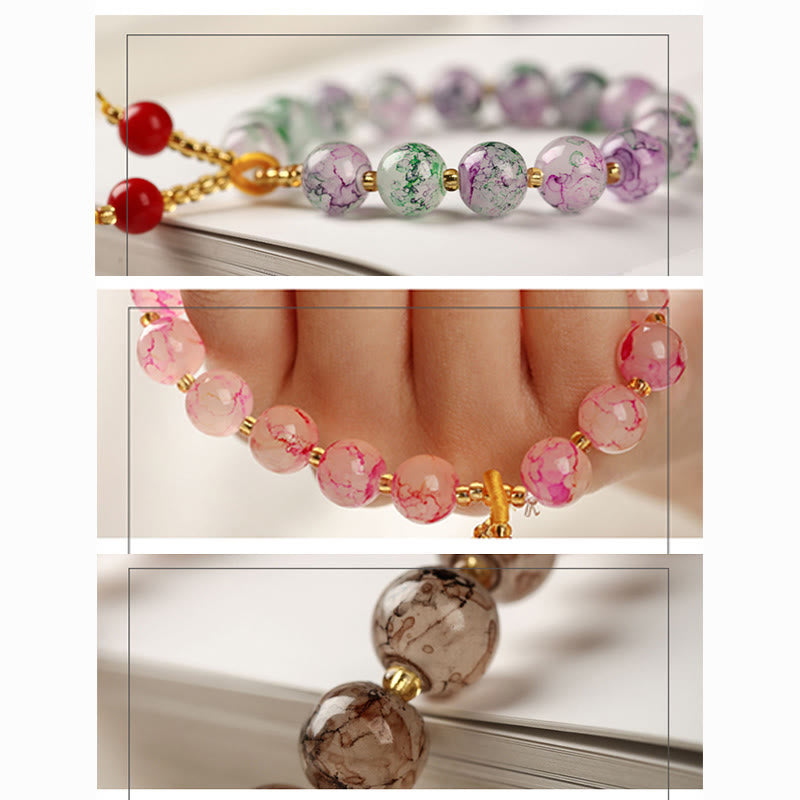 Buddha Stones Liuli Glass Bead Blessing Harmony Bracelet - image 10