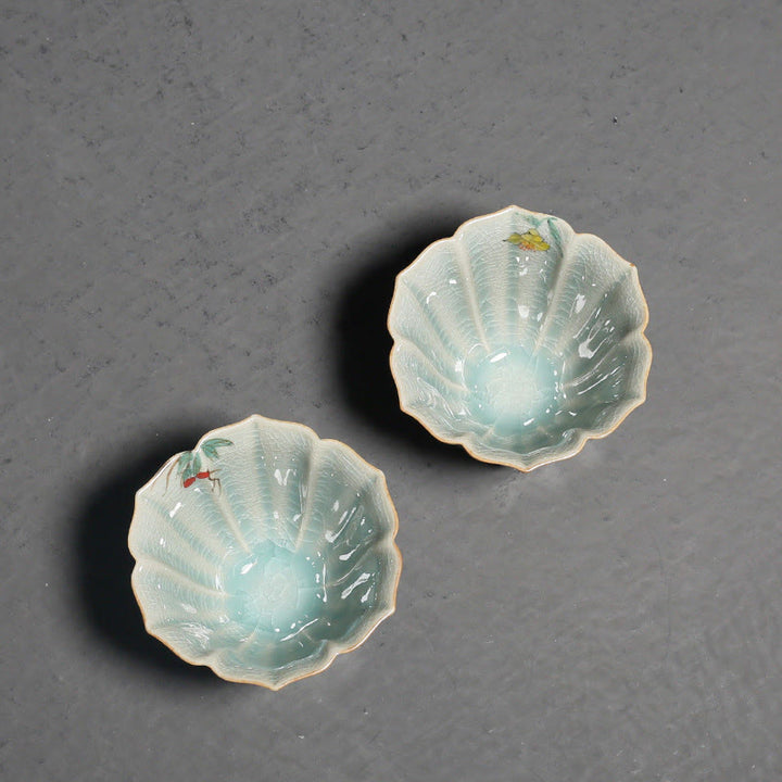 Buddha Stones Loquat Dogwood Hawthorn Morning Glory Ceramic Teacup Kung Fu Tea Cup - image 11