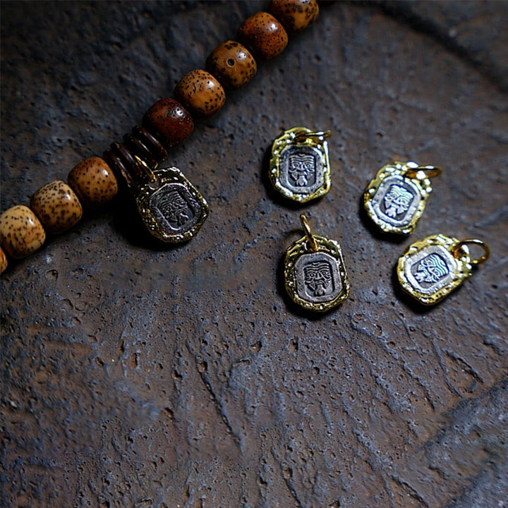Buddha Stones Tibetan Bodhi Seed Amber Dzi Bead Agate Zakiram Goddess of Wealth Beads Triple Wrap Bracelet - image 10